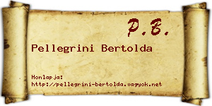 Pellegrini Bertolda névjegykártya
